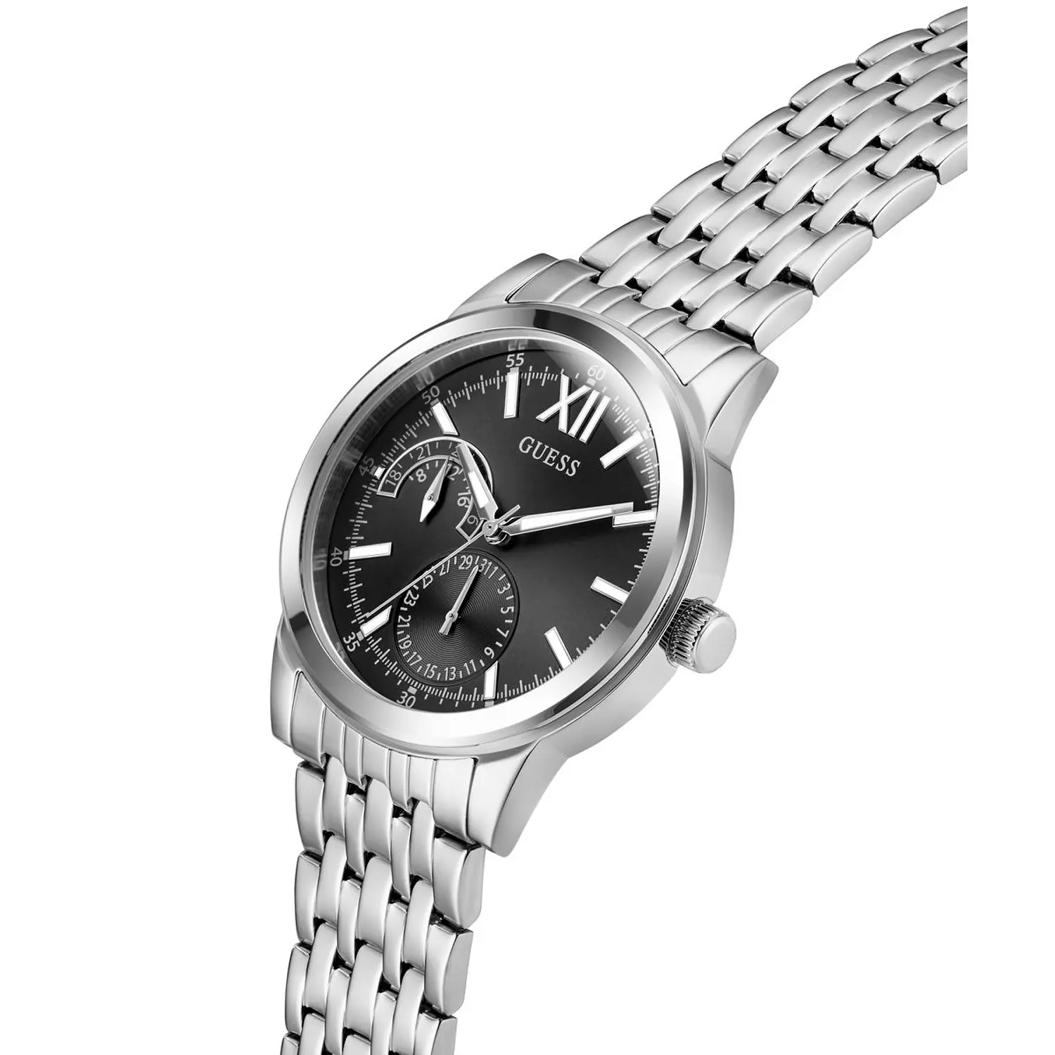GUESS Mens Silver Tone Multi-function Watch Silver Tone Stainless Steel Bracelet GW0976G1 4