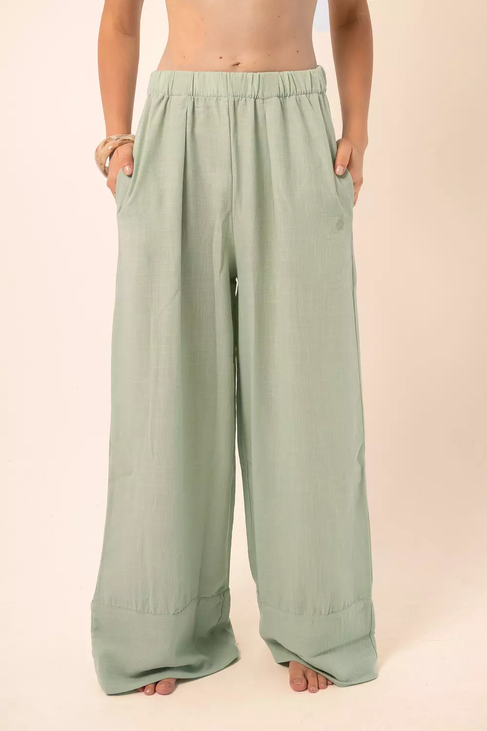 Wide-Leg Pants - Mint 3
