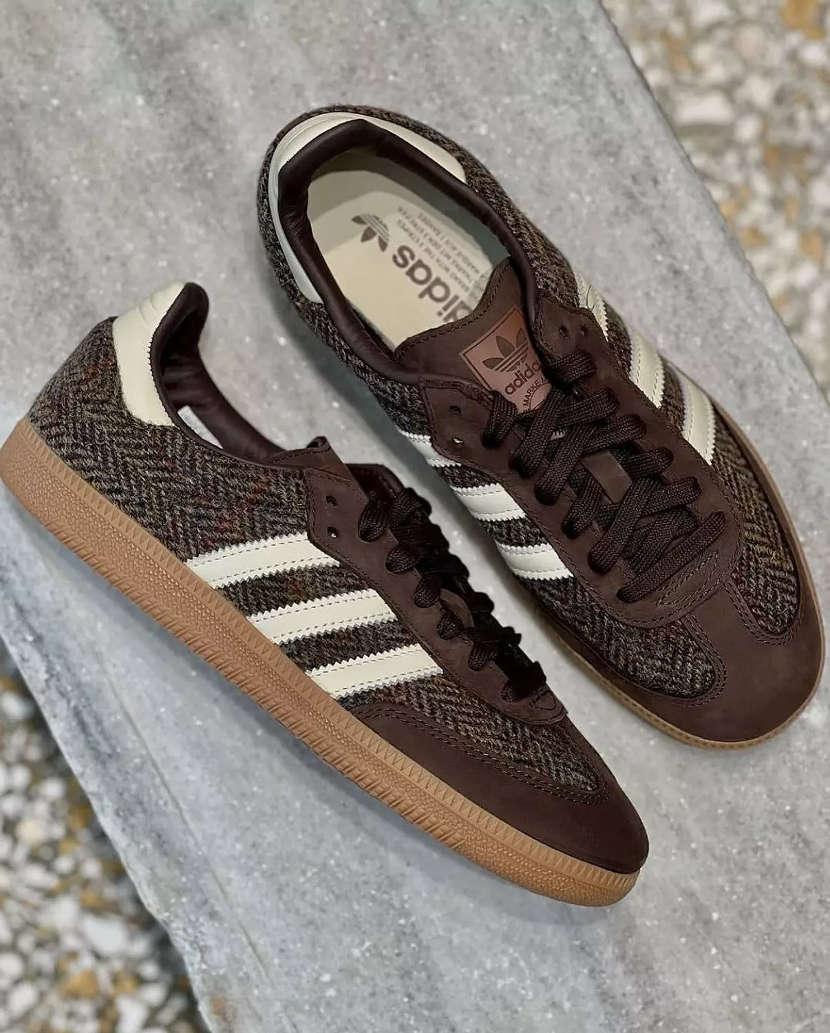 Adidas Samba og dark brown tweed 2