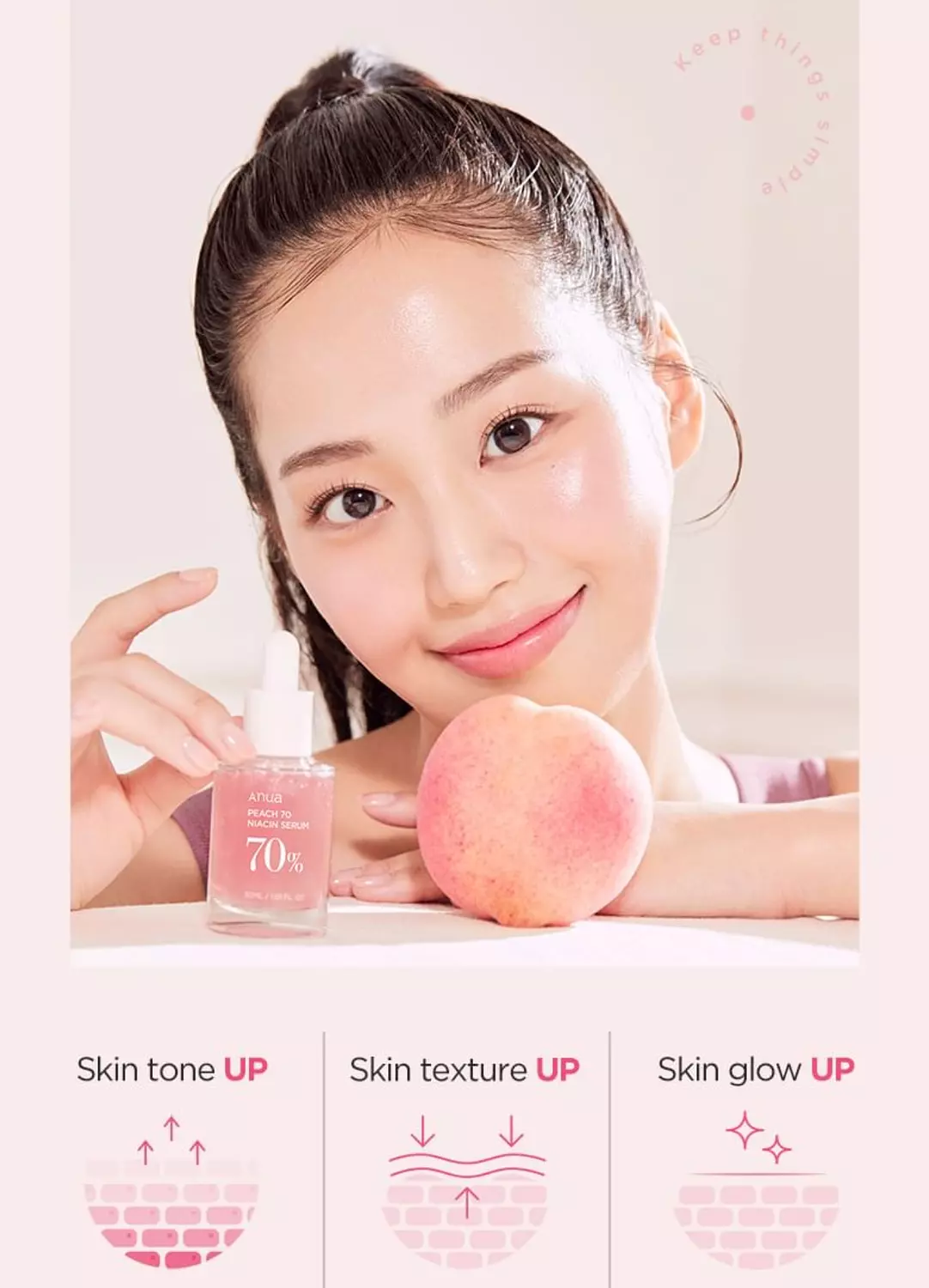 ANUA Peach 70% Niacinamide Serum 30mls 3