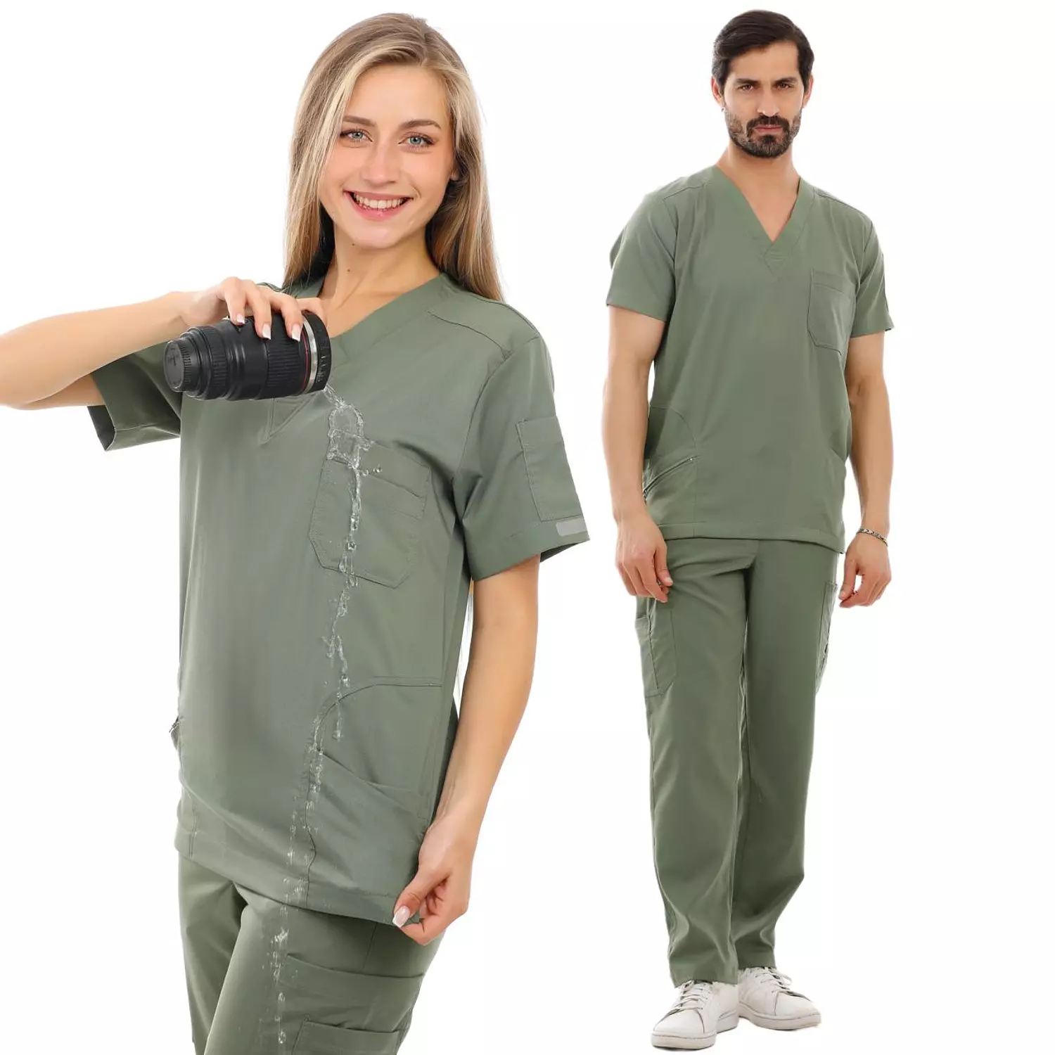 Olive Green Prestige Scrub image