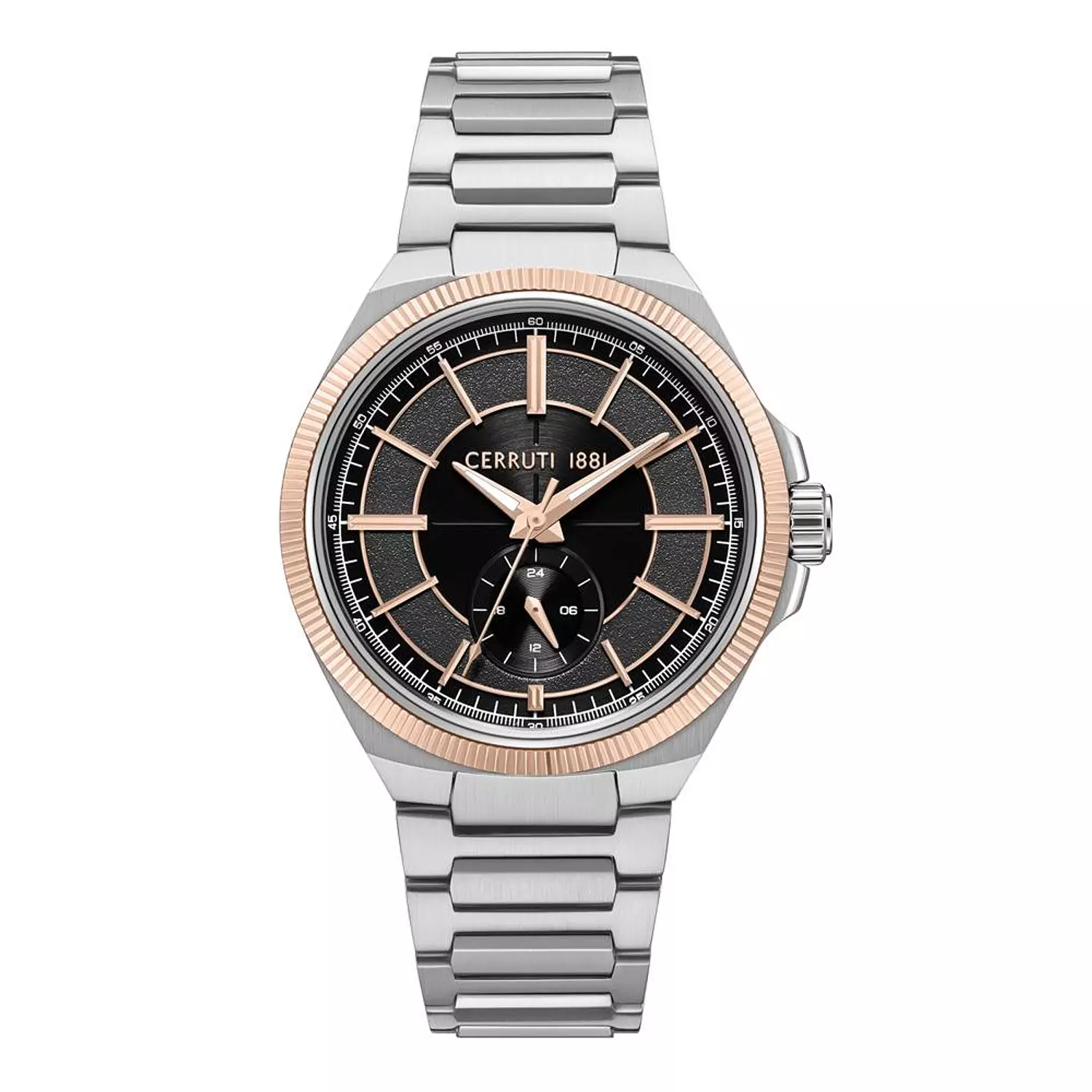 Cerruti 1881 Black Dual-Time Two-Tone Watch CIWGK0084403 image