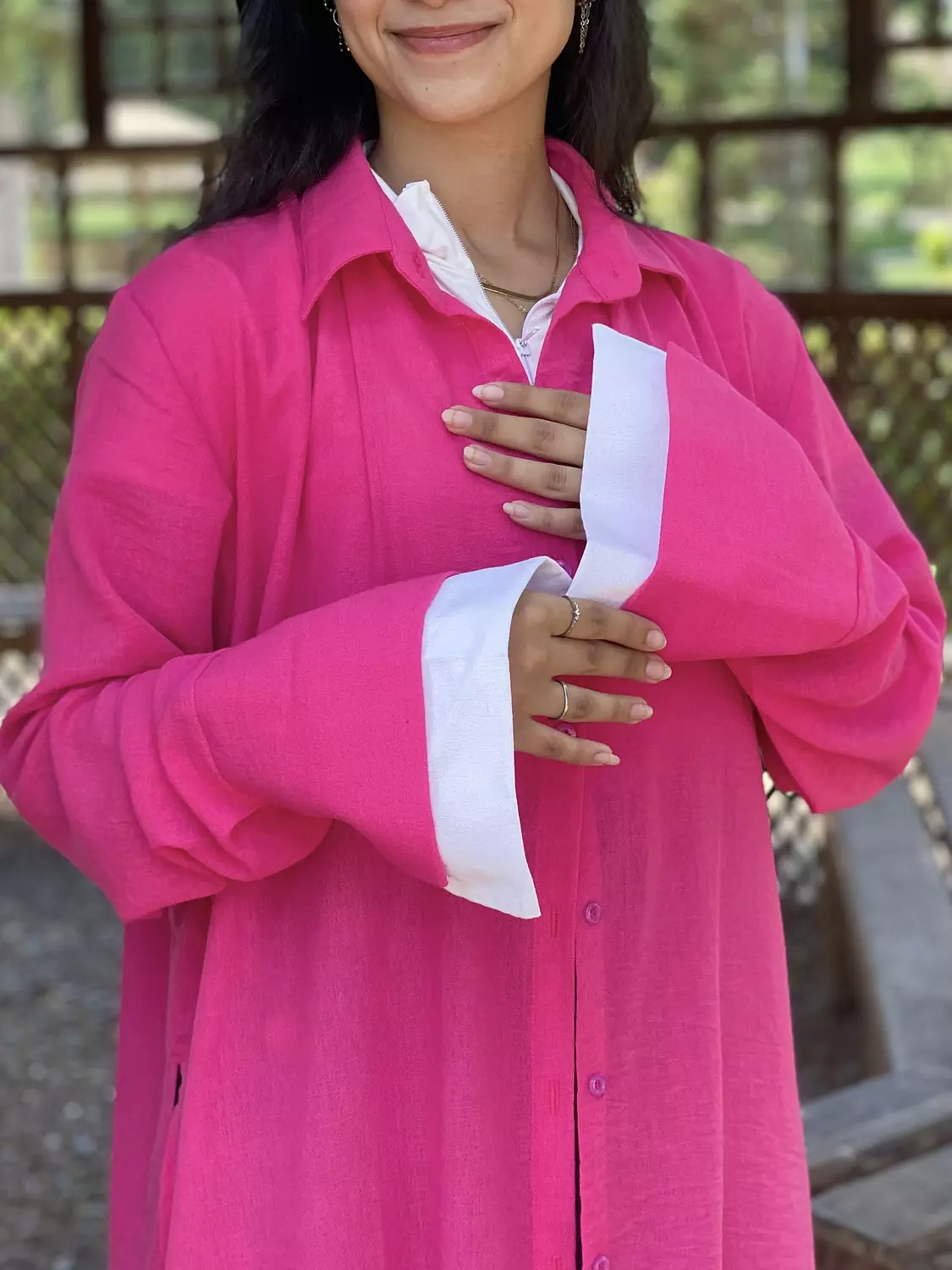 Flowy Shirt Fuchsia  image