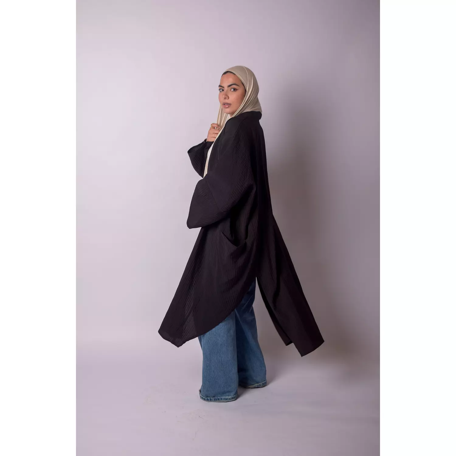 Glow Kimono -  black image