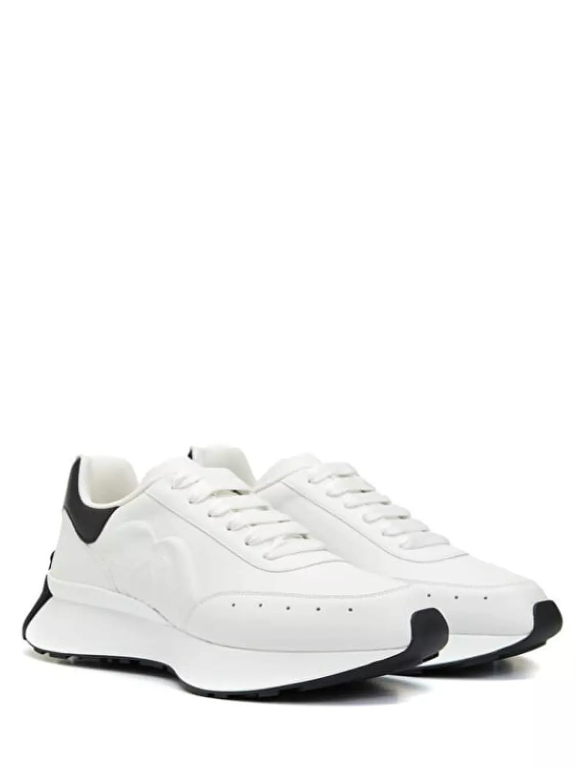 ALEXANDER MCQUEEN SPRINT RUNNER WHITE BLACK 1