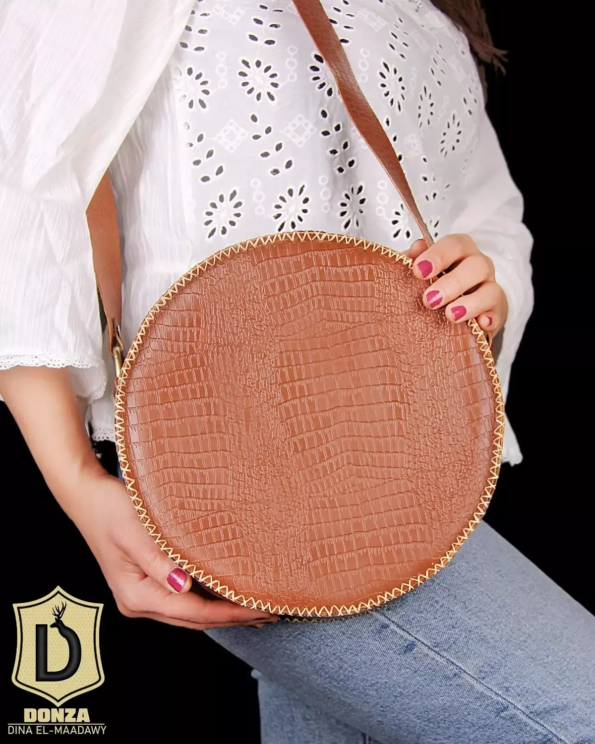 circle croc leather hover image