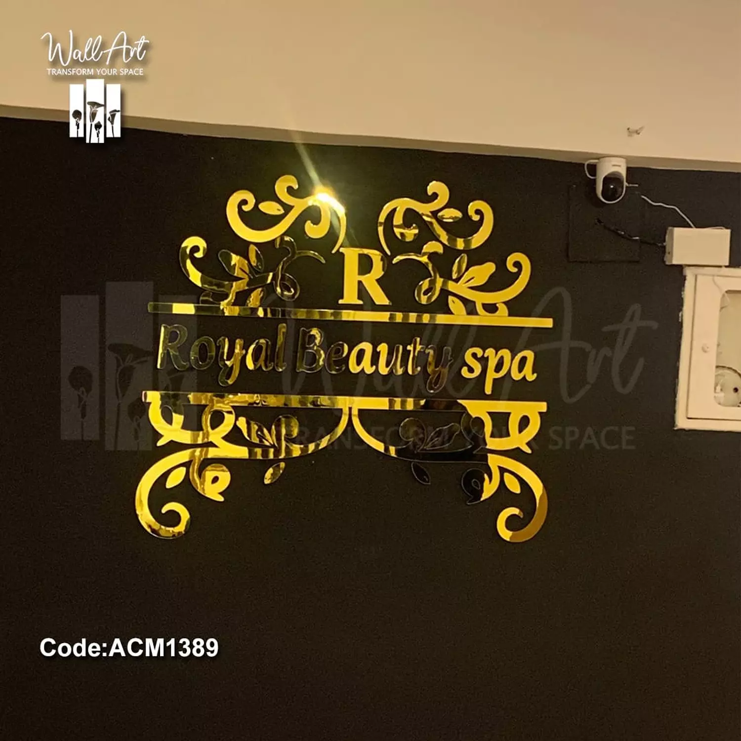 ACM1389- Golden Acrylic Logo   2
