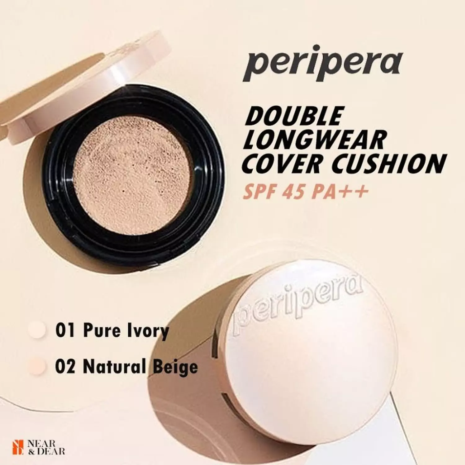 Peripera Double Lohgwear Cover Cushion 02 Natural Beige hover image