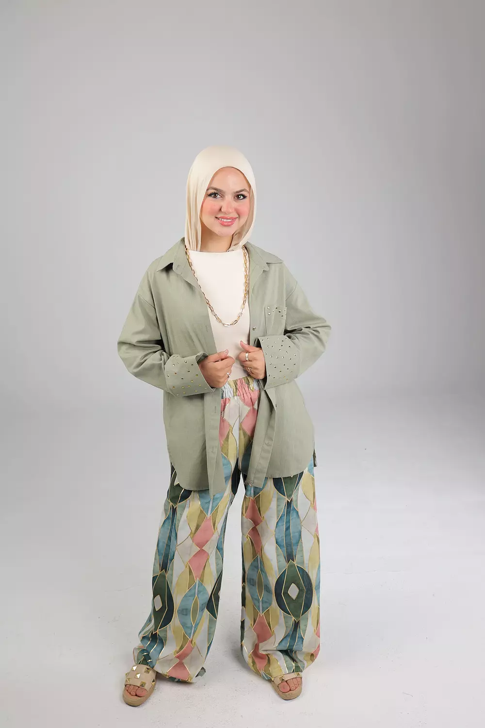 MOSAIC LINEN PANTS 9