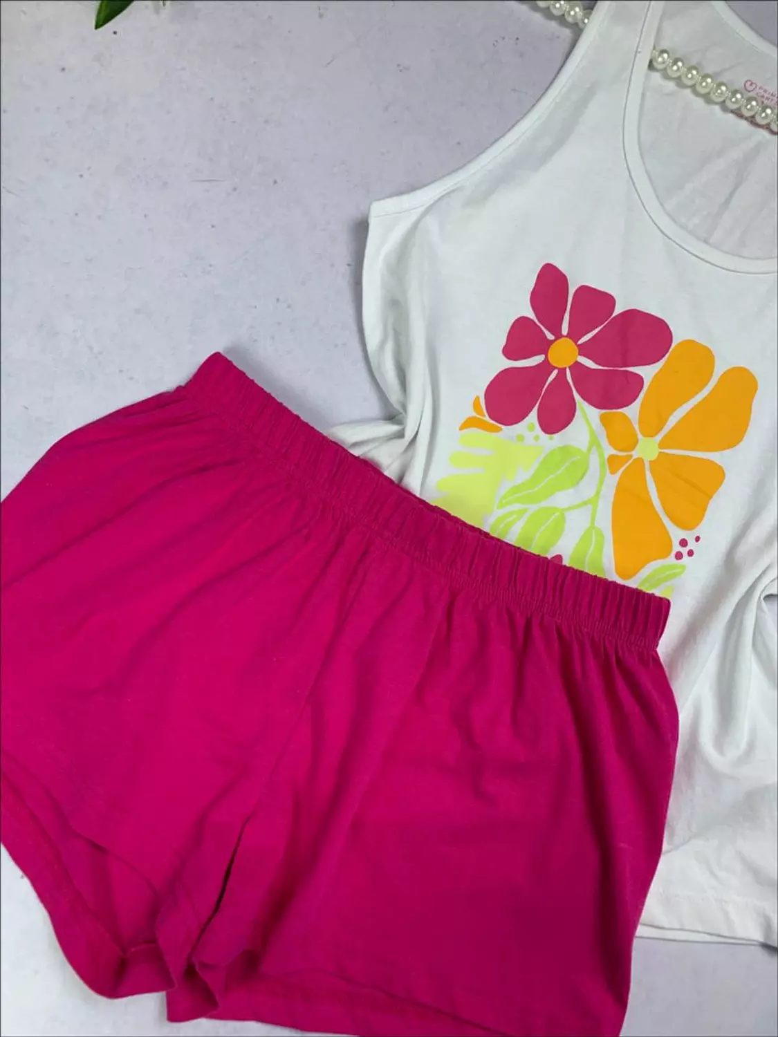 Cotton hot short pj set from primark uk hover image