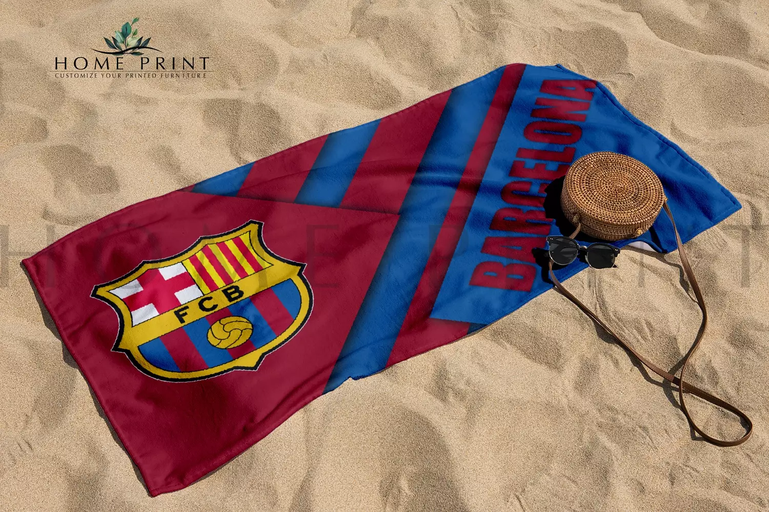 Microfiber Towel  - FC Barcelona Logo  