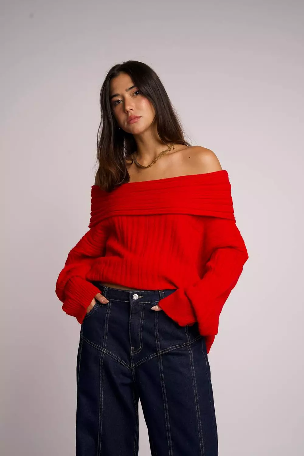 Oversized Off-shoulder Sweater  7