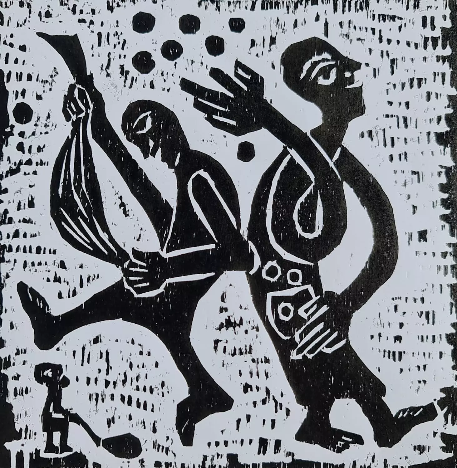 Shereen Gawad- wood cut \ 0002339 /30* 30 CM image