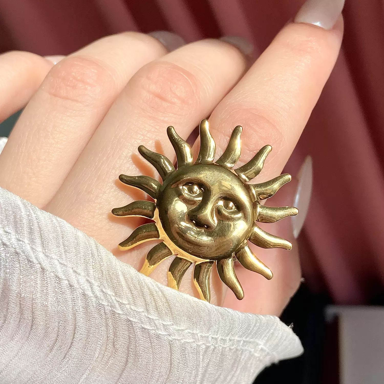Sun Face Statement Ring 🌞 1