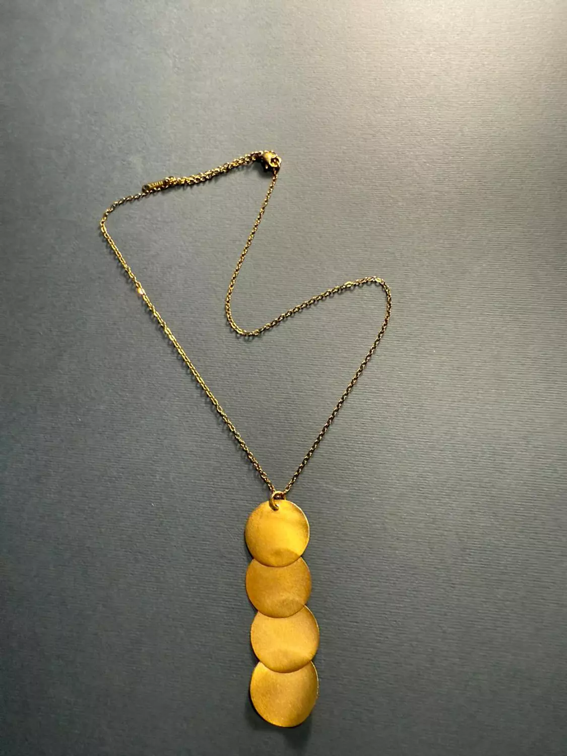 delicate Gold plated four circles Necklace 4