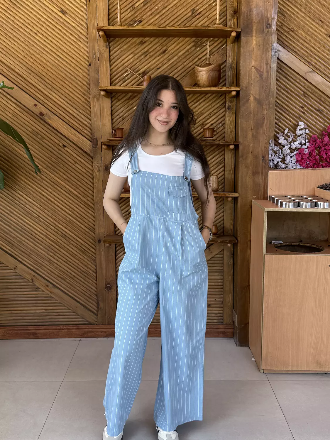 “Light Denim Cotton Jumpsuit” 4