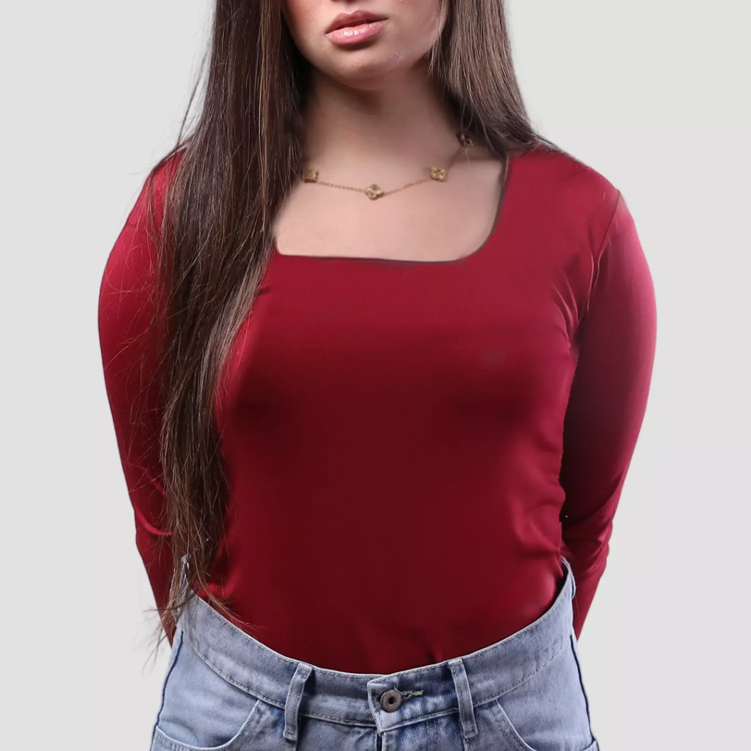 063 Sqauare Neck Long Sleeves 2