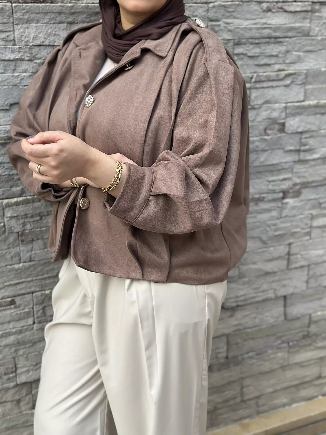 Everyday Suede Jacket - Brown  2