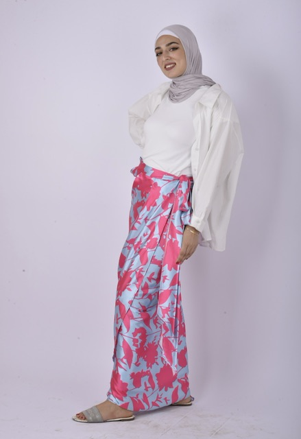 Pink/blue wrap skirt 2