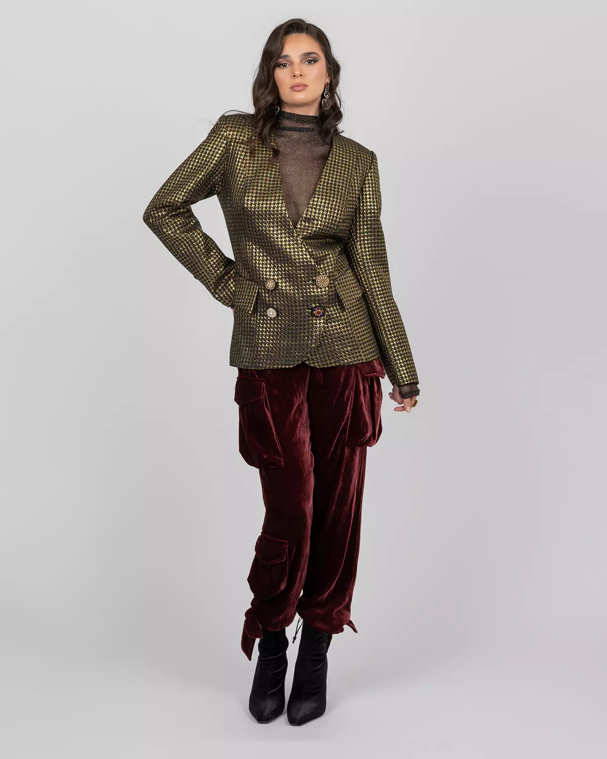 Brocade Fitted Blazer 6