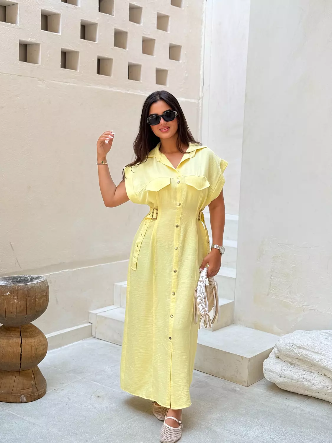 Belted shirt dress 7