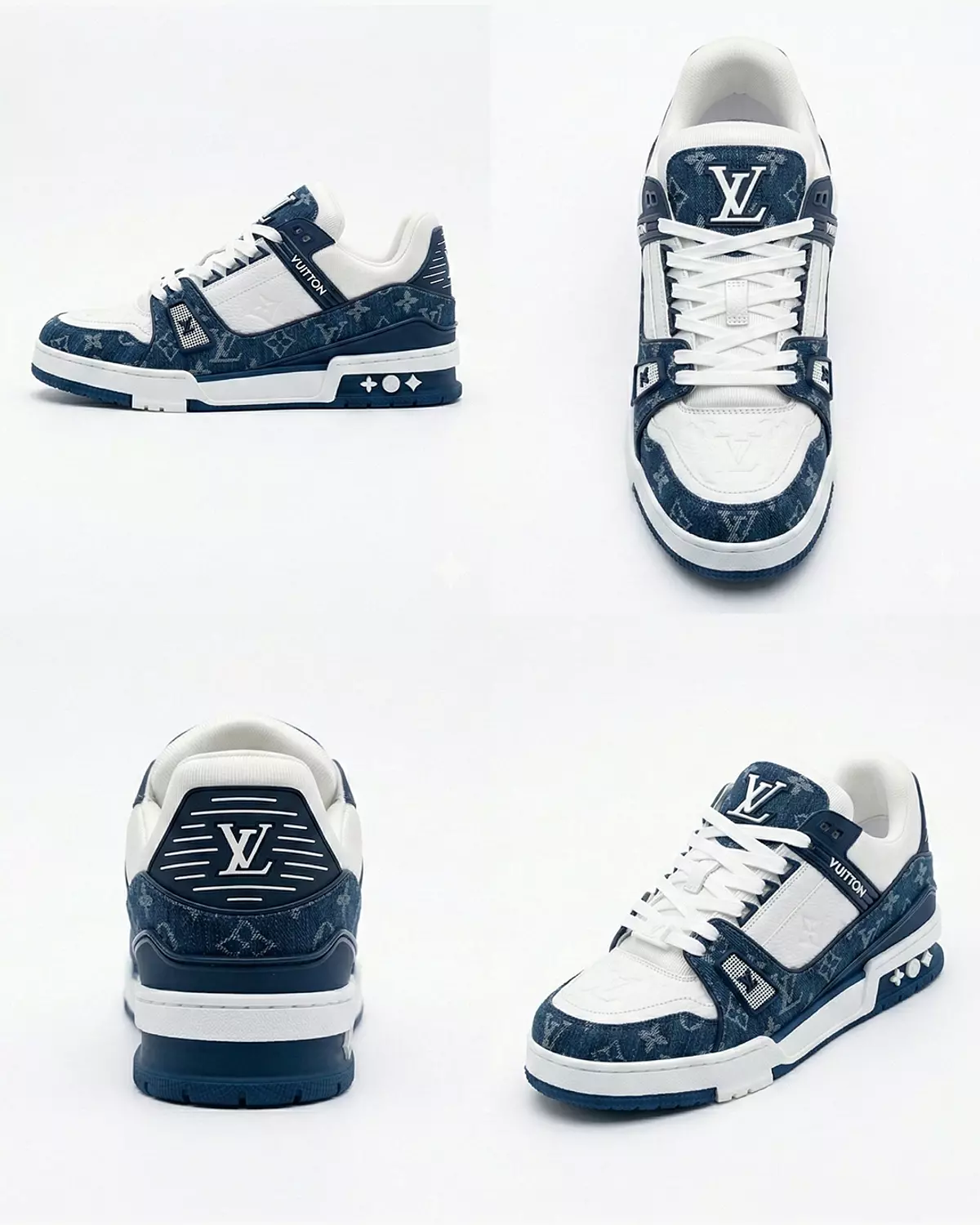 LV Men Shoes - Navy blue & White 4