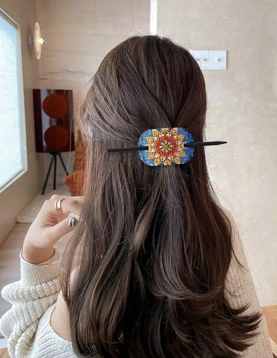 Diamond Painting- Leather Hair Clips with Hairpin 2