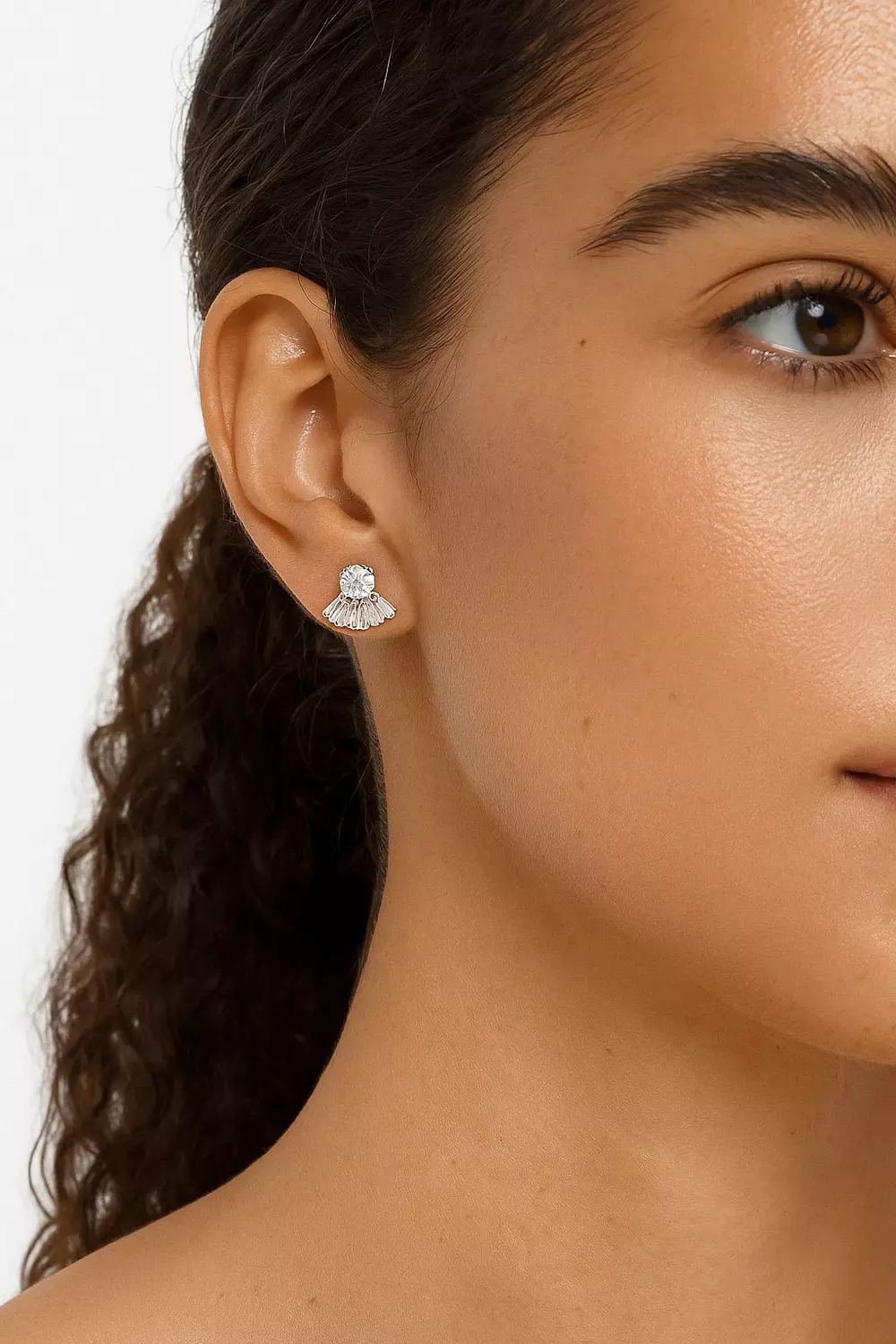 Silver Earrings Daimond image