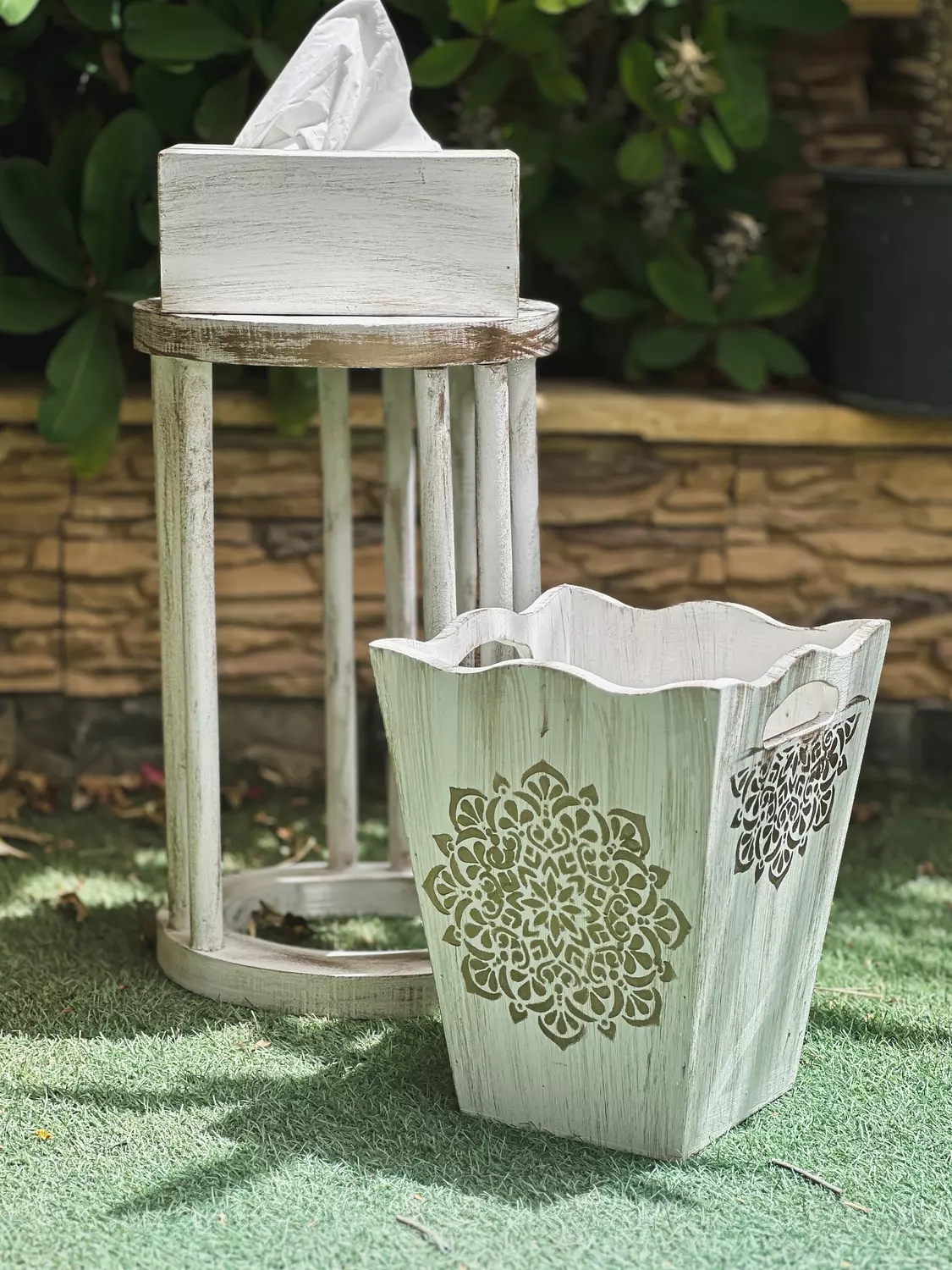 Vintage Vibes Set – Basket & Tissue Box image