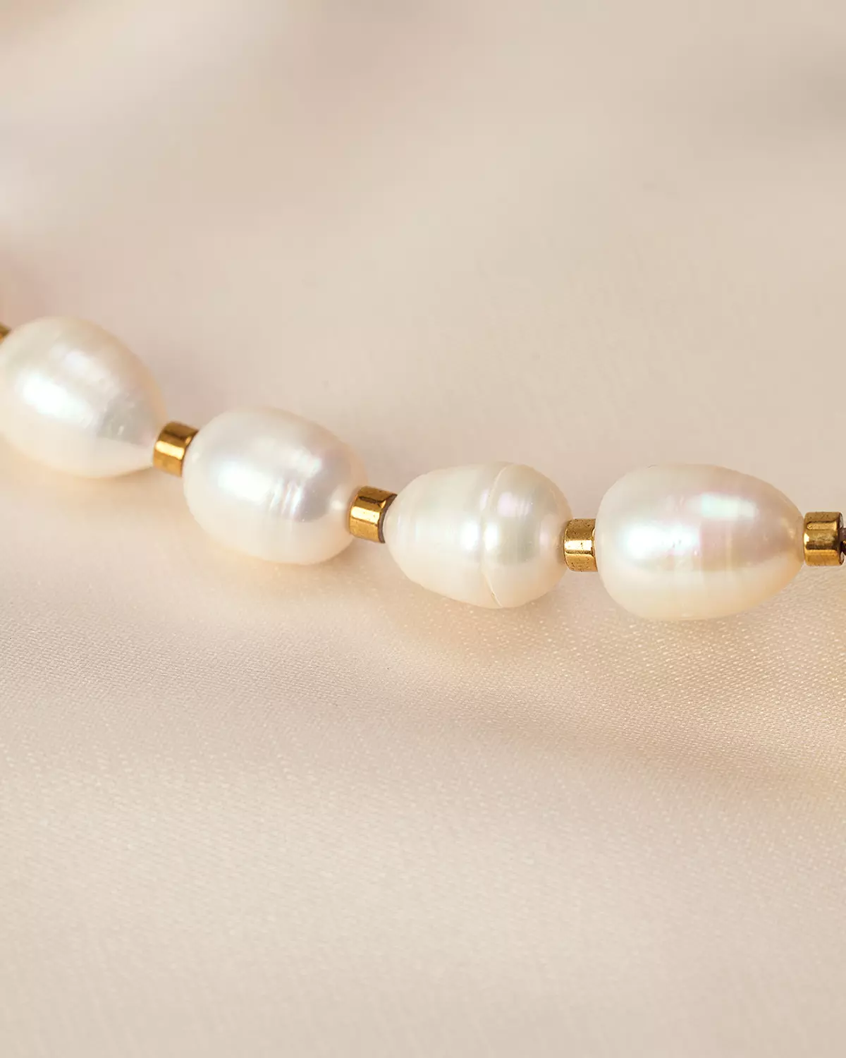 Golden Pearl Aura Necklace hover image