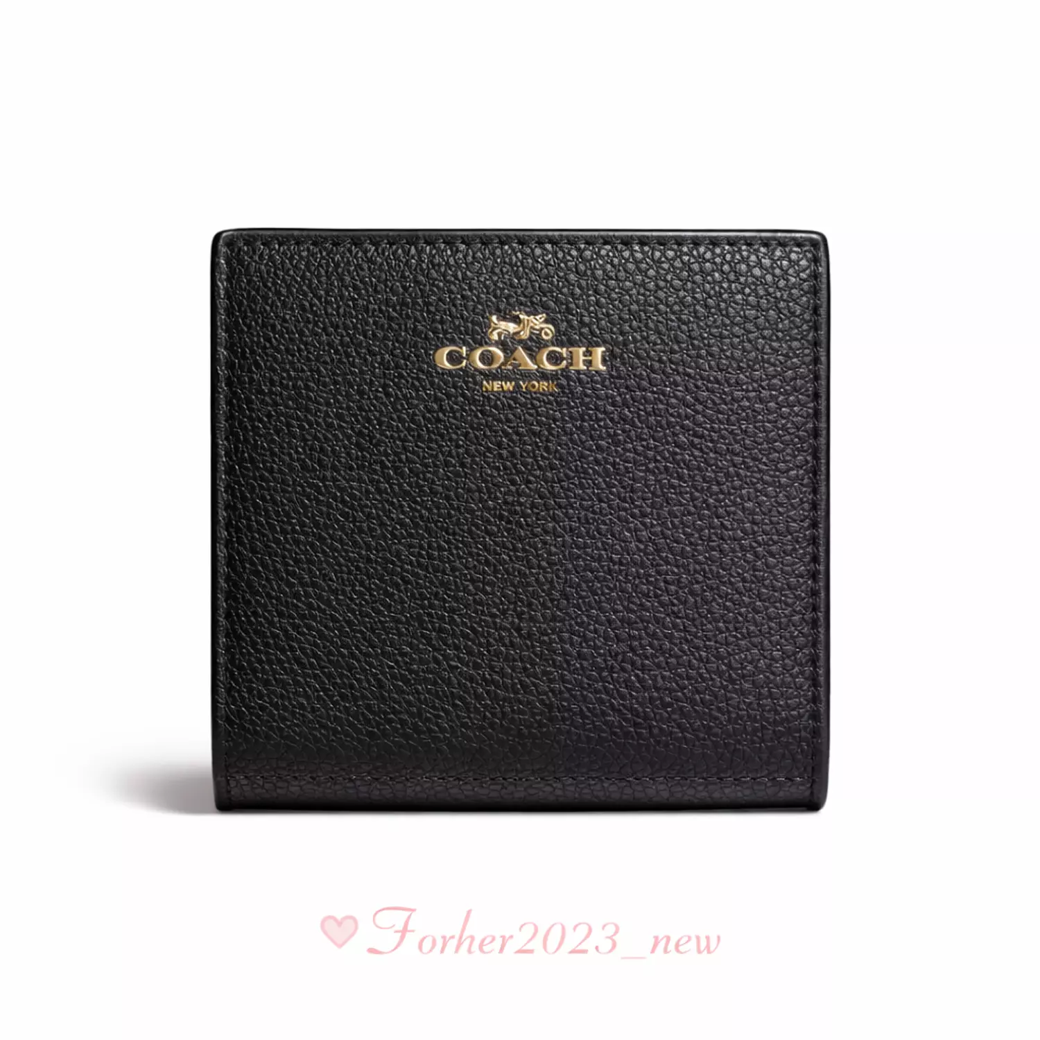 Coach snap wallet in black image