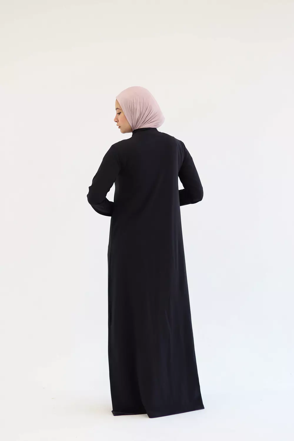 A-Line Black Basic Dress 7