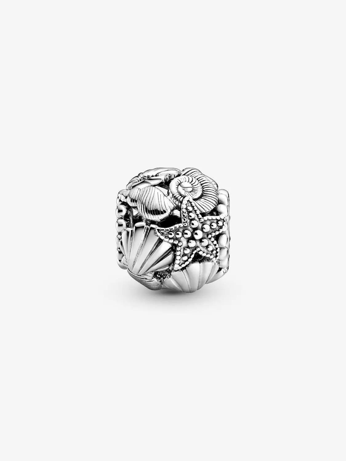 Openwork Starfish, Shells & Hearts Charm Sterling silver 2