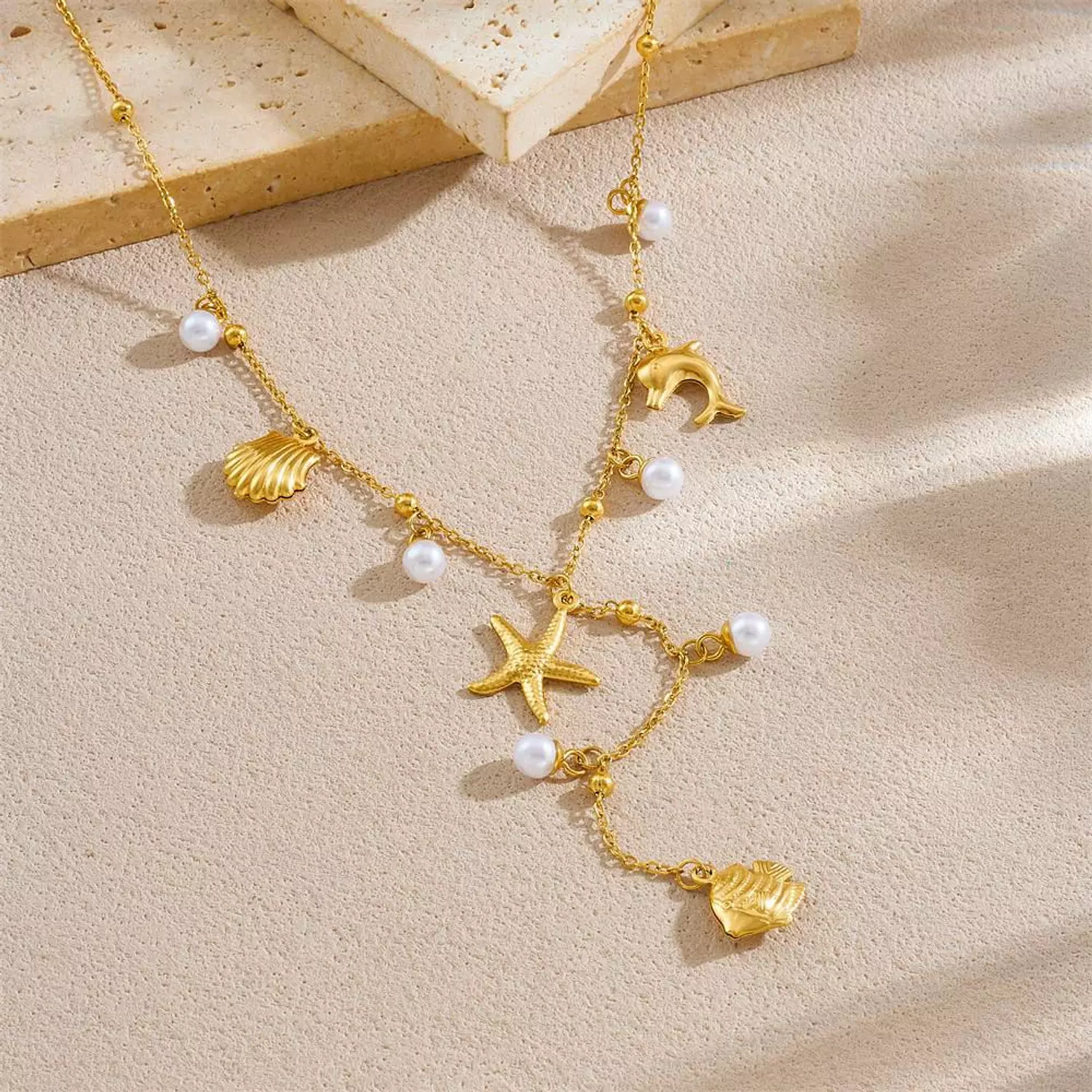 Star's and pearl necklace  1