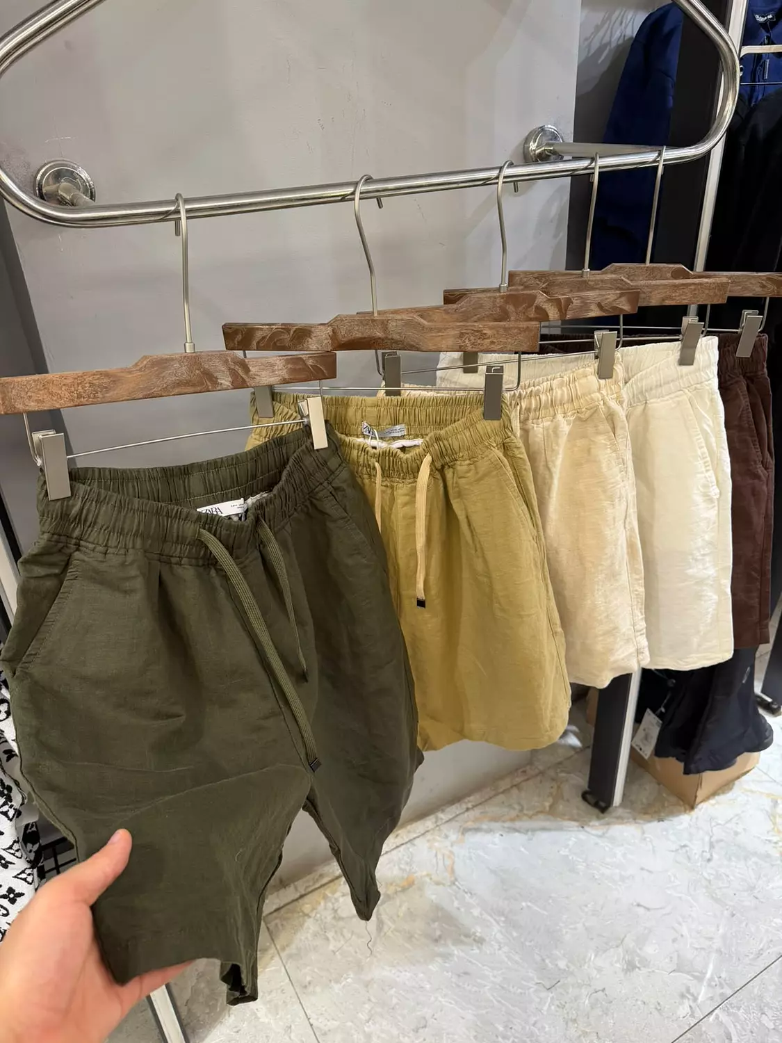 zara linen short \ 2379 2