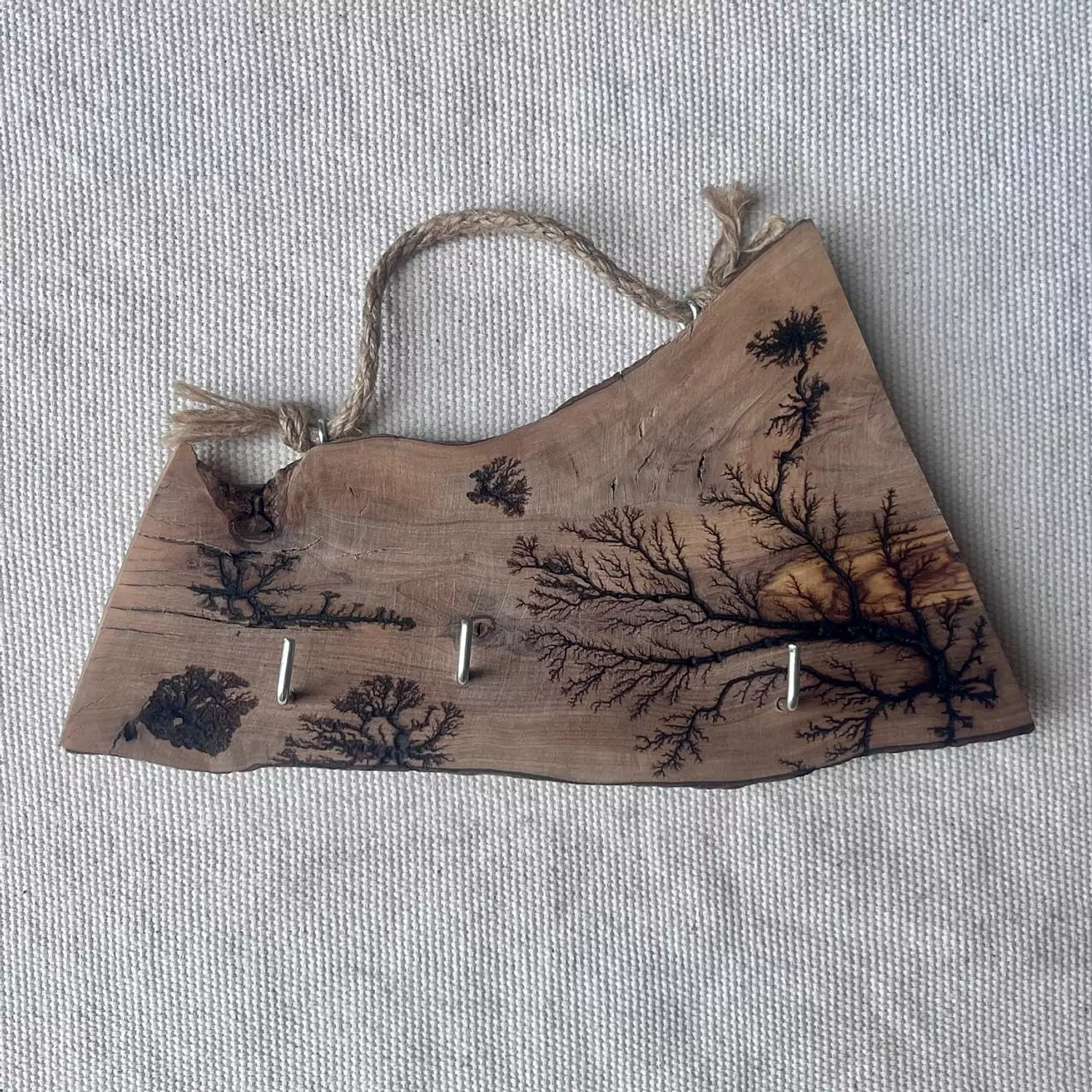 Olive Wood Live Edge Key Holder 6