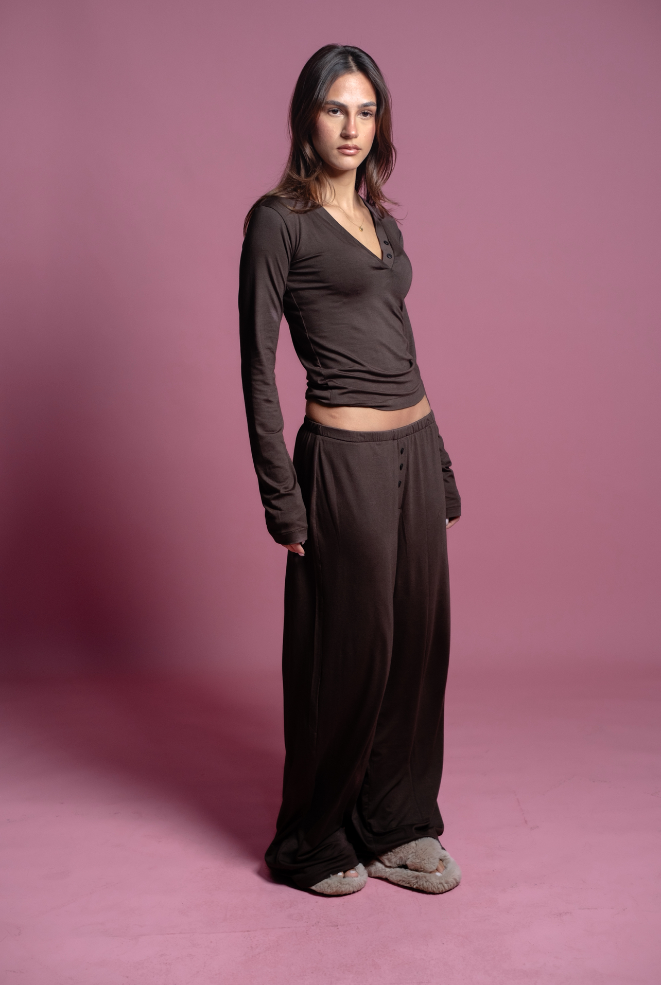 <p style="text-align: center"><br><strong>Meet the&nbsp;Aleron Soft Collection&nbsp;— where comfort, softness, and effortless style come together. Designed for everyday ease, this collection features two ultra-soft PJ sets and two versatile lounge sets made to move with you from slow mornings at home to stepping out in comfort and confidence.</strong></p><p style="text-align: start"></p>