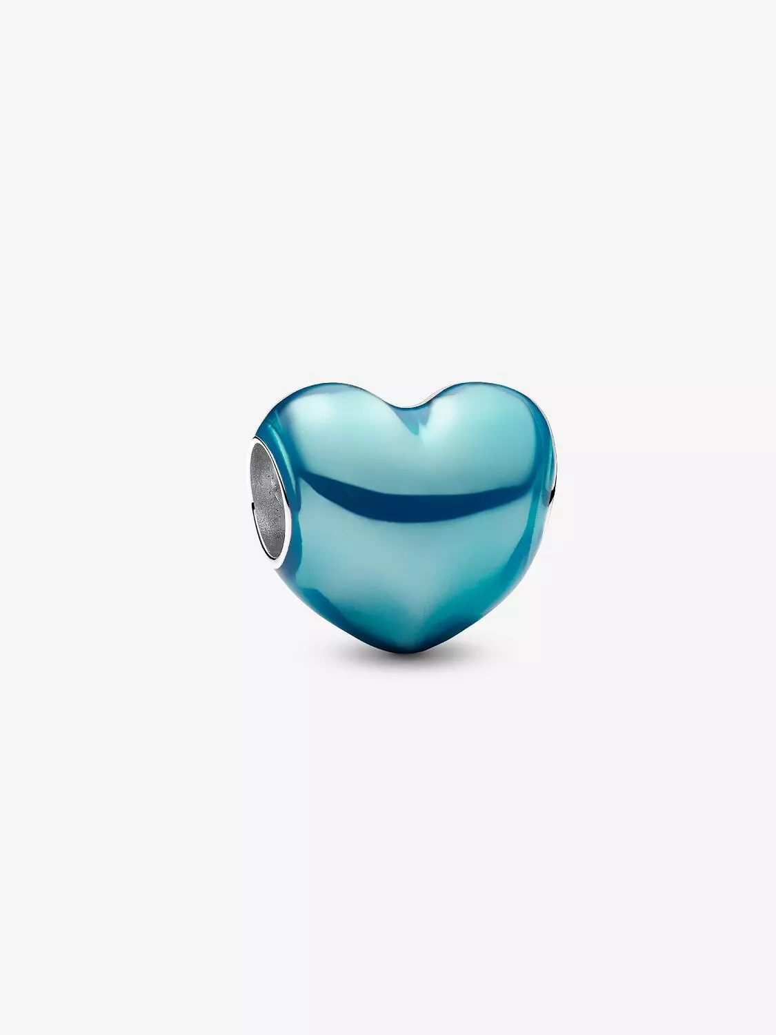 Metallic Sky Blue Heart Charm Sterling silver image