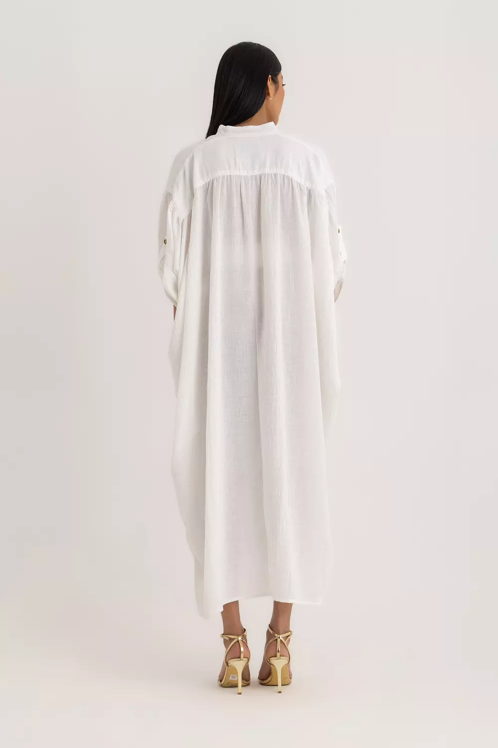 The Shahira Linen Kaftan Dress 4