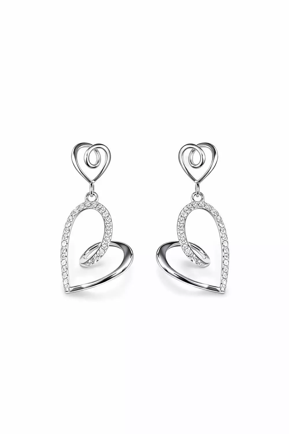 Silver Earrings Heart image