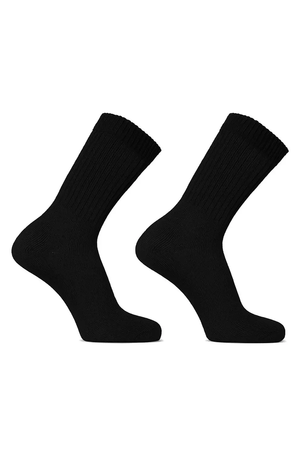 Shorto Men's Long Cotton Sports Sock Set Consisting Of 3 Long Socks - 2585 - Black image