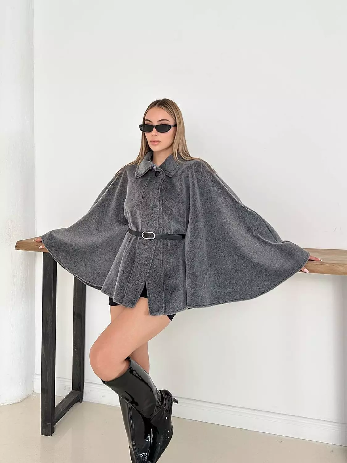 Fuzzy Cozy Poncho hover image