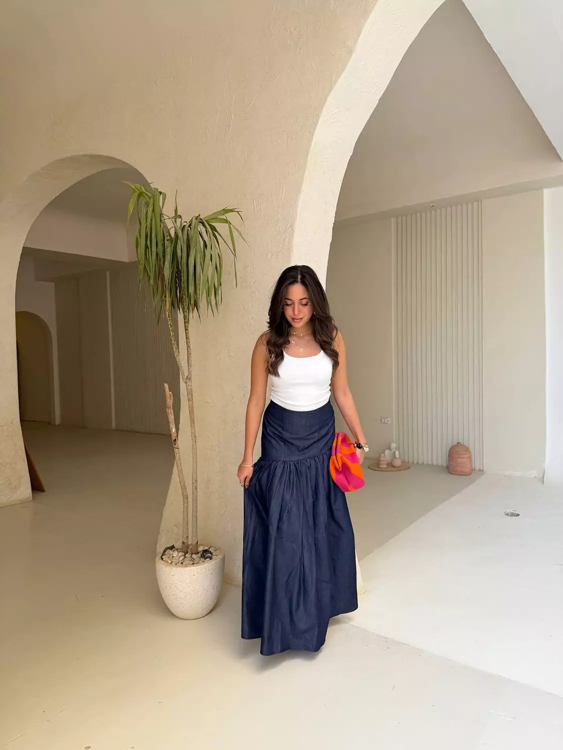 Asymmetrical Raw Denim Skirt 4