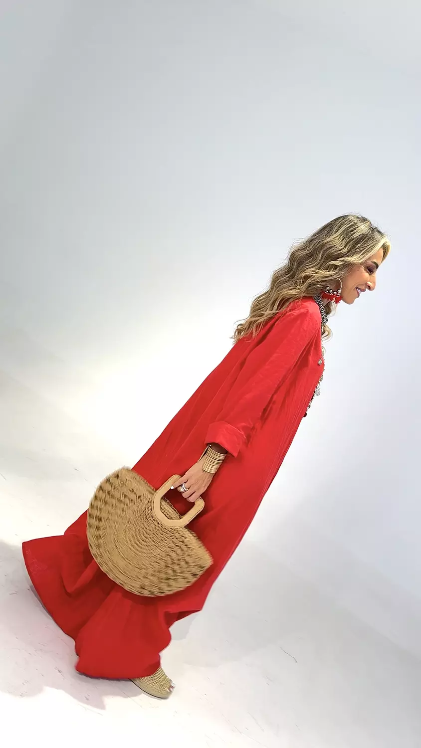 ''Over Size'' Pure Linen Dress  (3182) 9