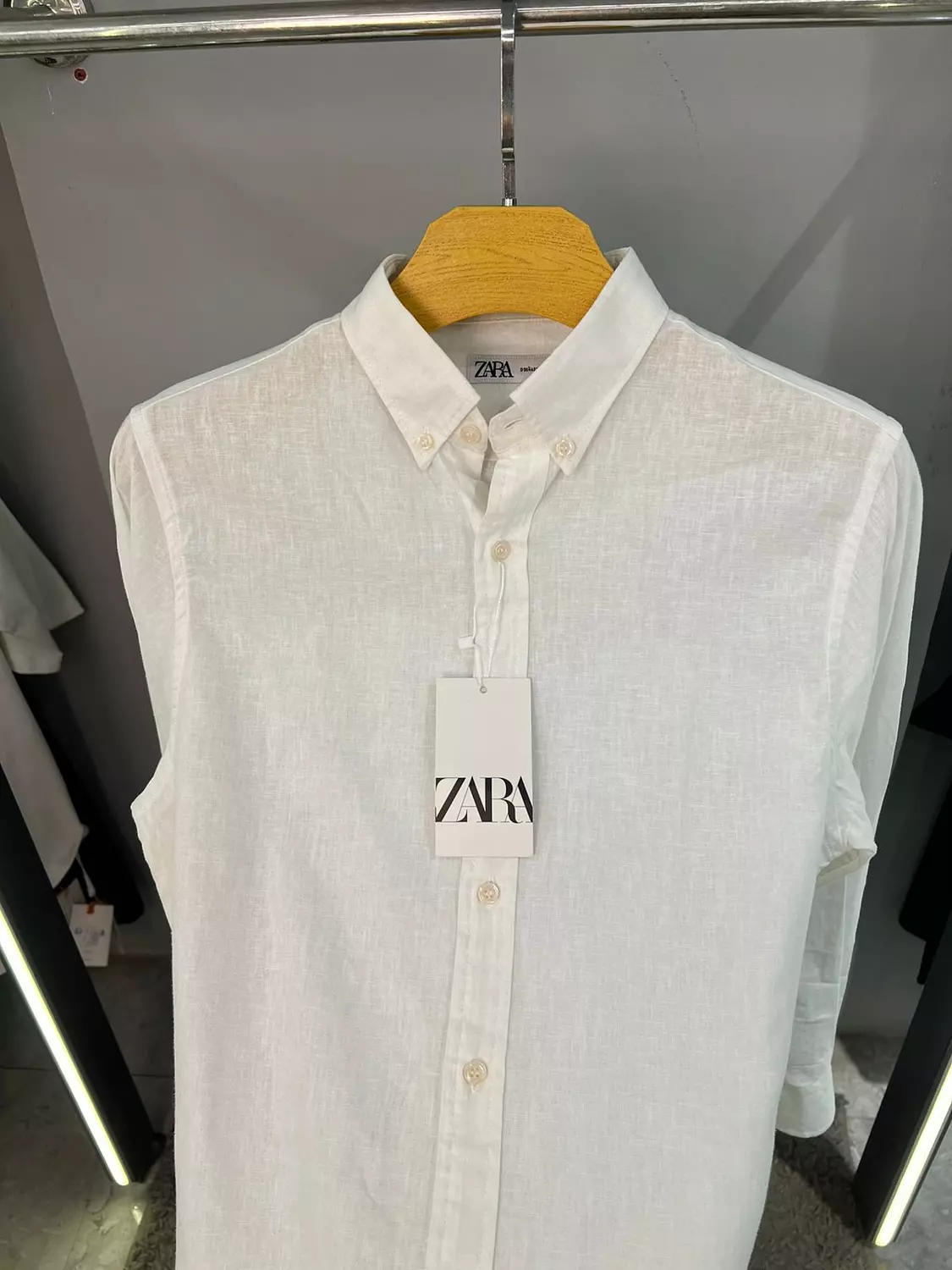 ZARA WHITE LINEN SHIRT / 11732 1