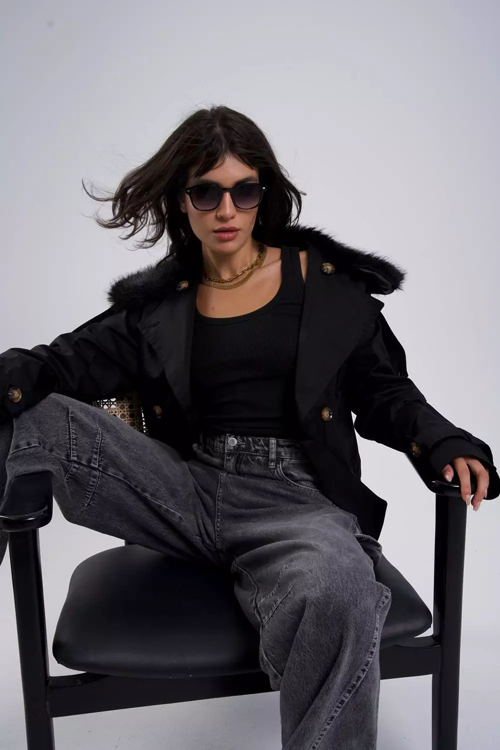 Fur Trench jacket  10