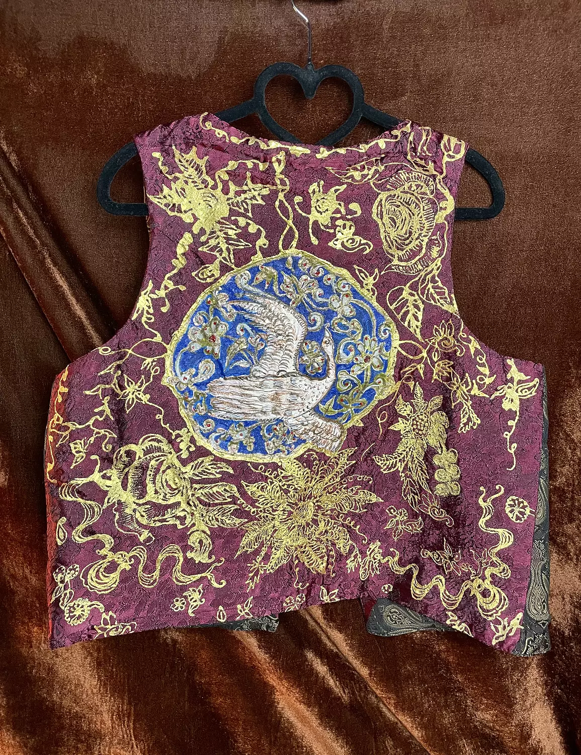 “Golden Era” recycled handmade reversible vest 4