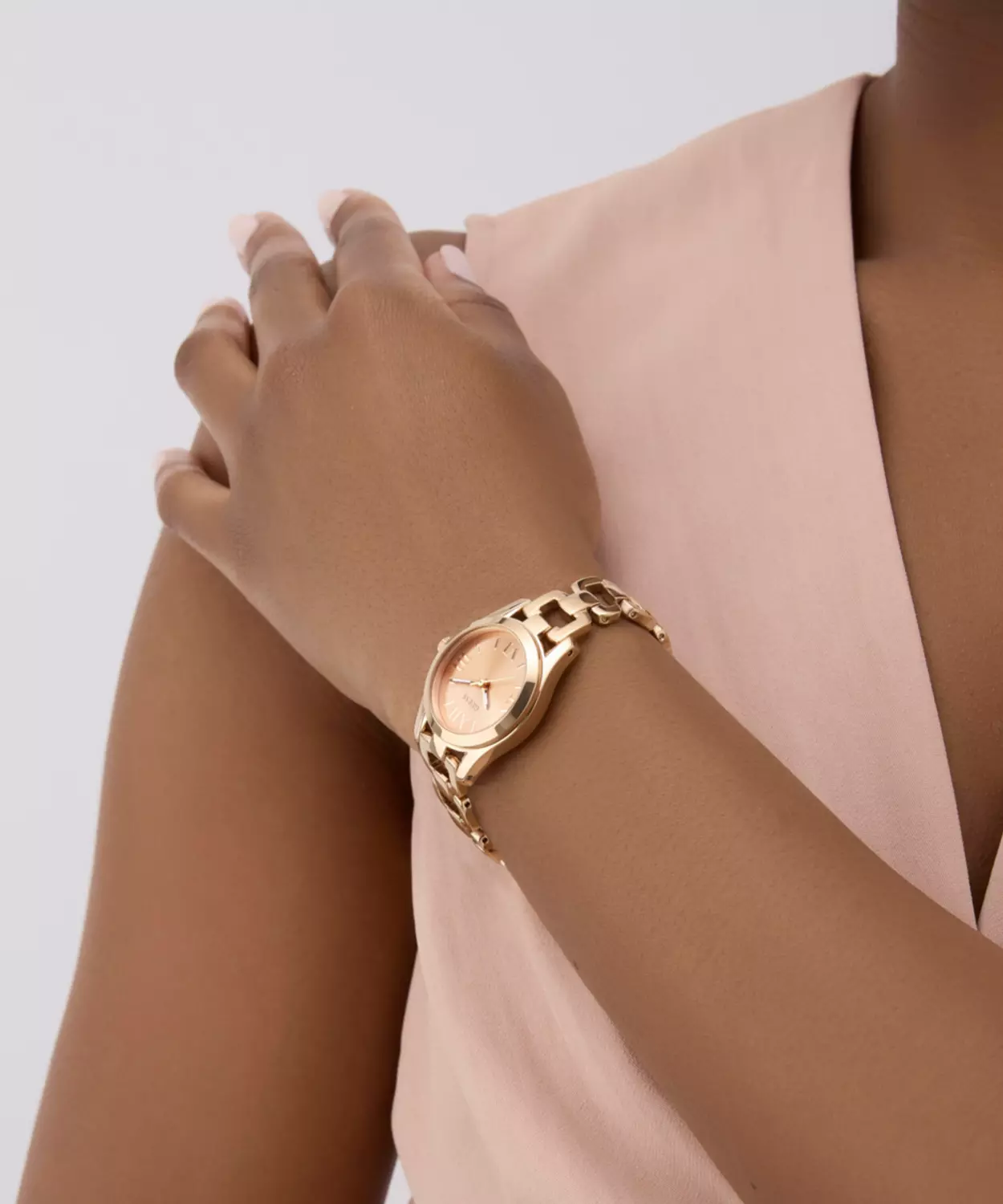 GUESS Ladies Rose Gold Tone Analog Watch 6