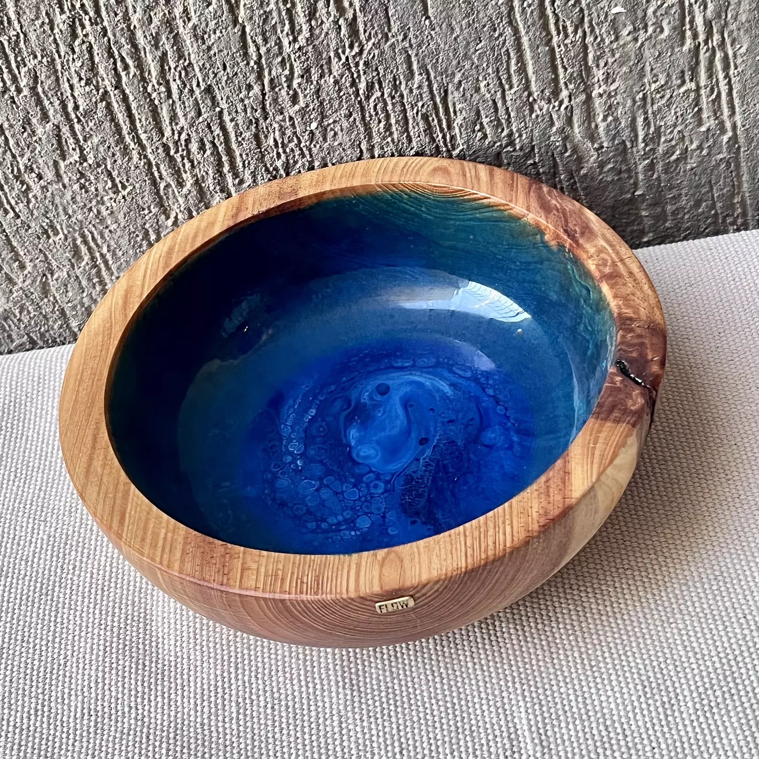 Blue| Green Wood Bowl 4