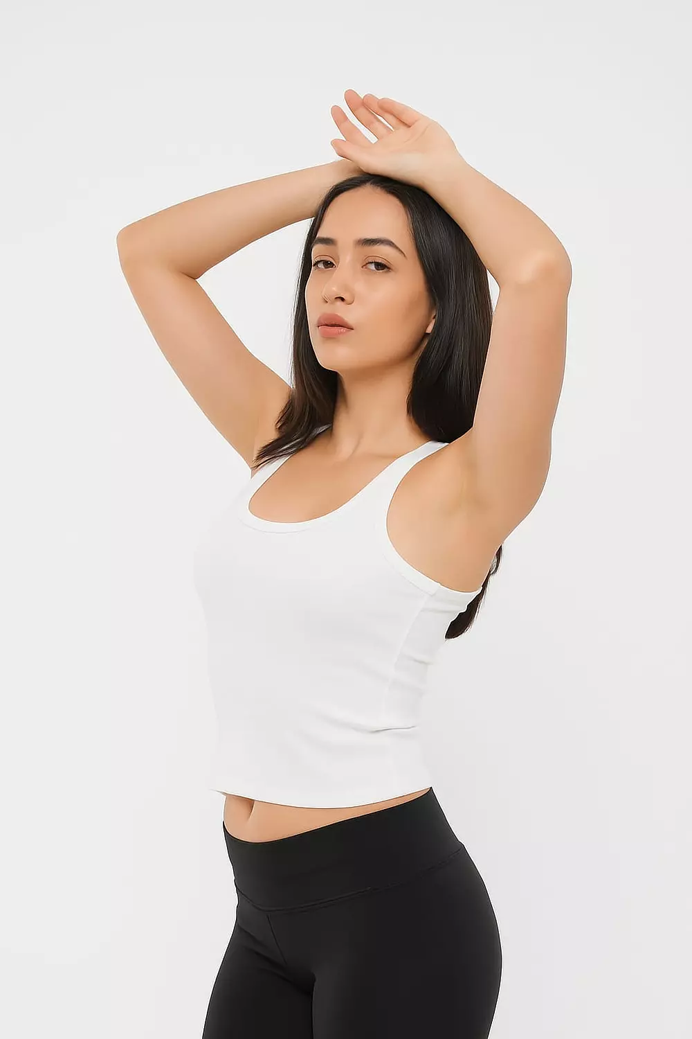 U- shaped tank top-White – fresh, clean, effortless 3